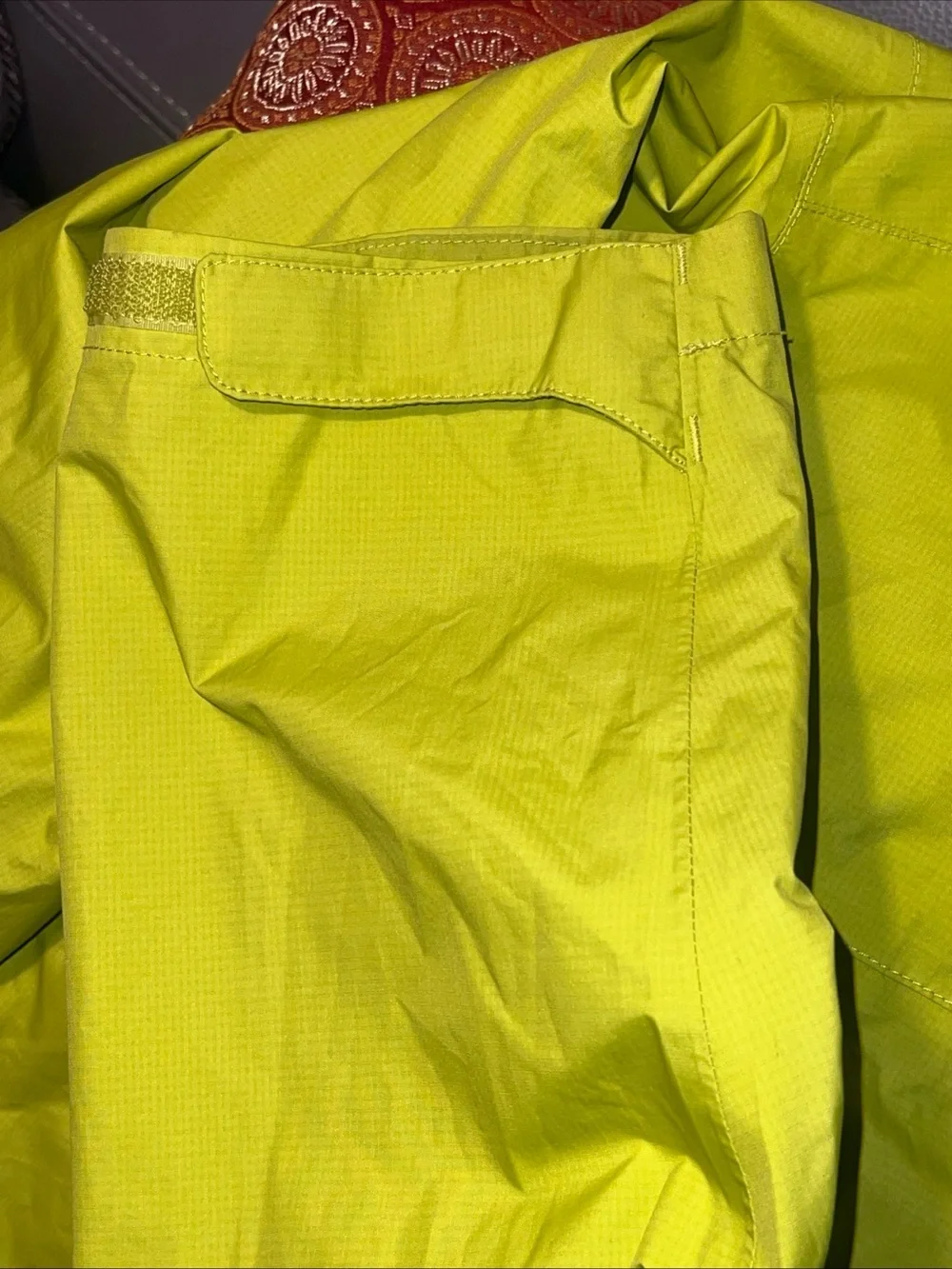 The North Face Bright Neon Yellow Hooded Rain Shell